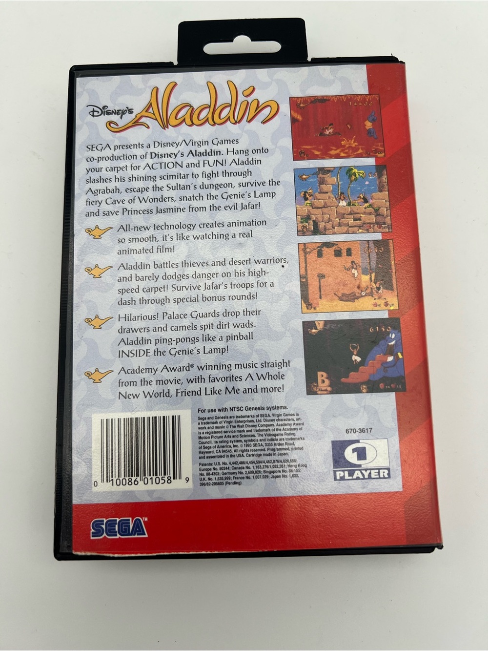 Vintage Genesis Disney Aladdin Video Game complete case book video game - Picture 2 of 5